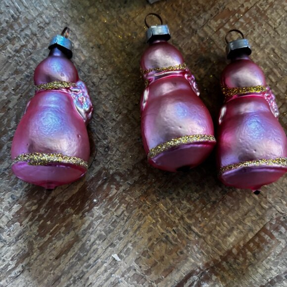 Lot 5 Inge Glas handblown glass Christmas tree ornaments Pink Baby Doll w/tree - Picture 4 of 4